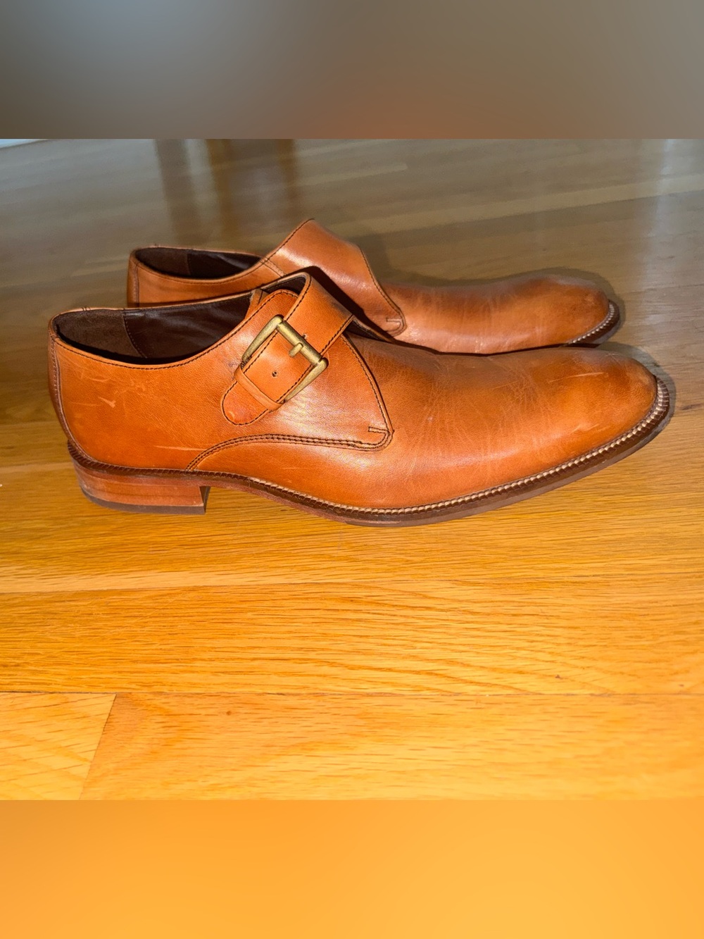 Cole Haan Men's Single Monk Strap Shoes - Brown